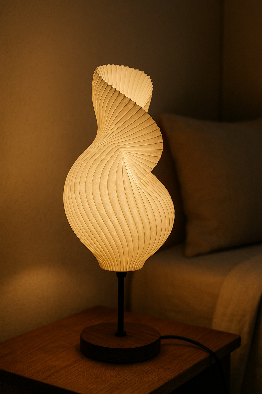 Classic Paper Table Lamp with Soft Ambient Glow