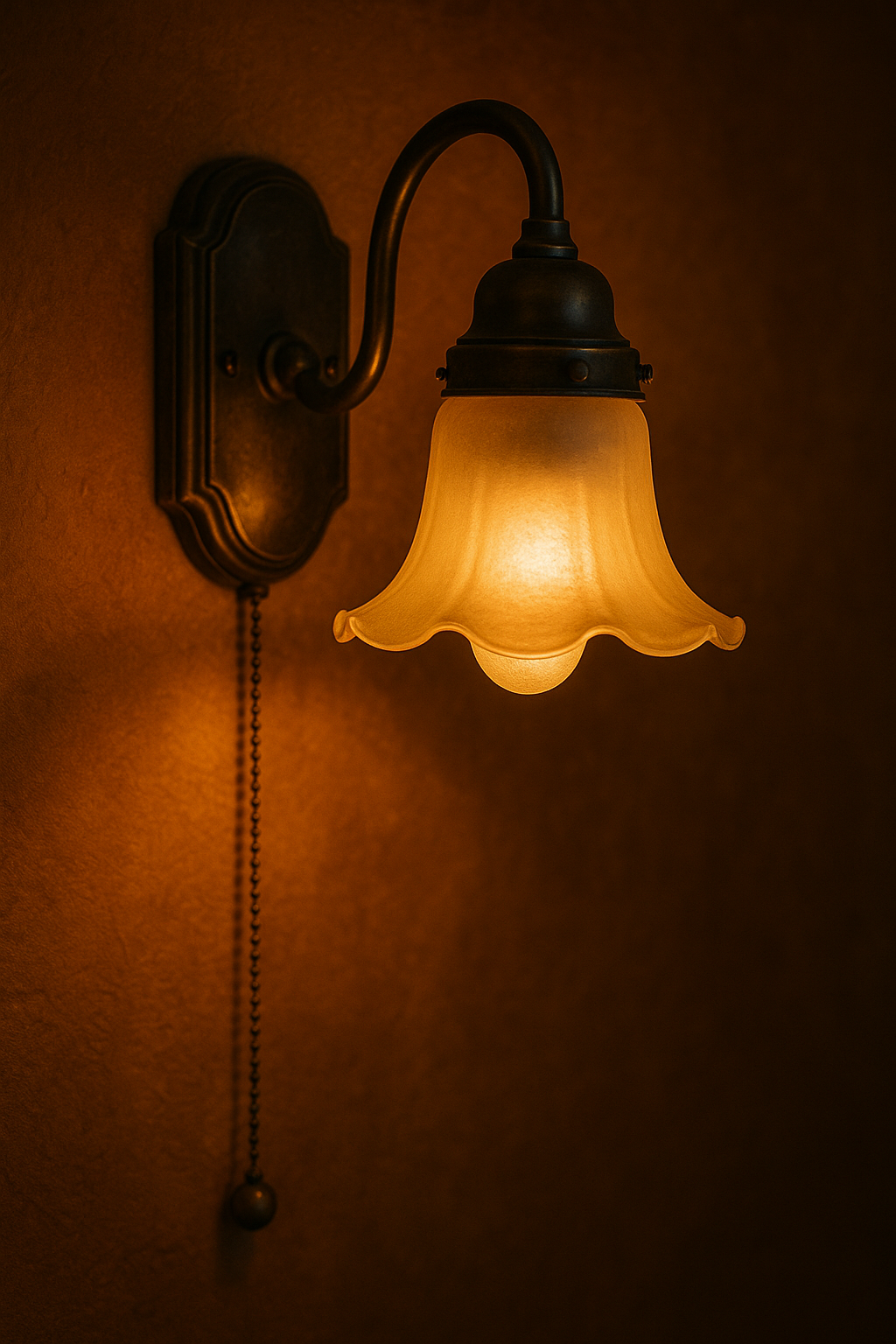 Classic Vintage Wall Light with Pull Chain