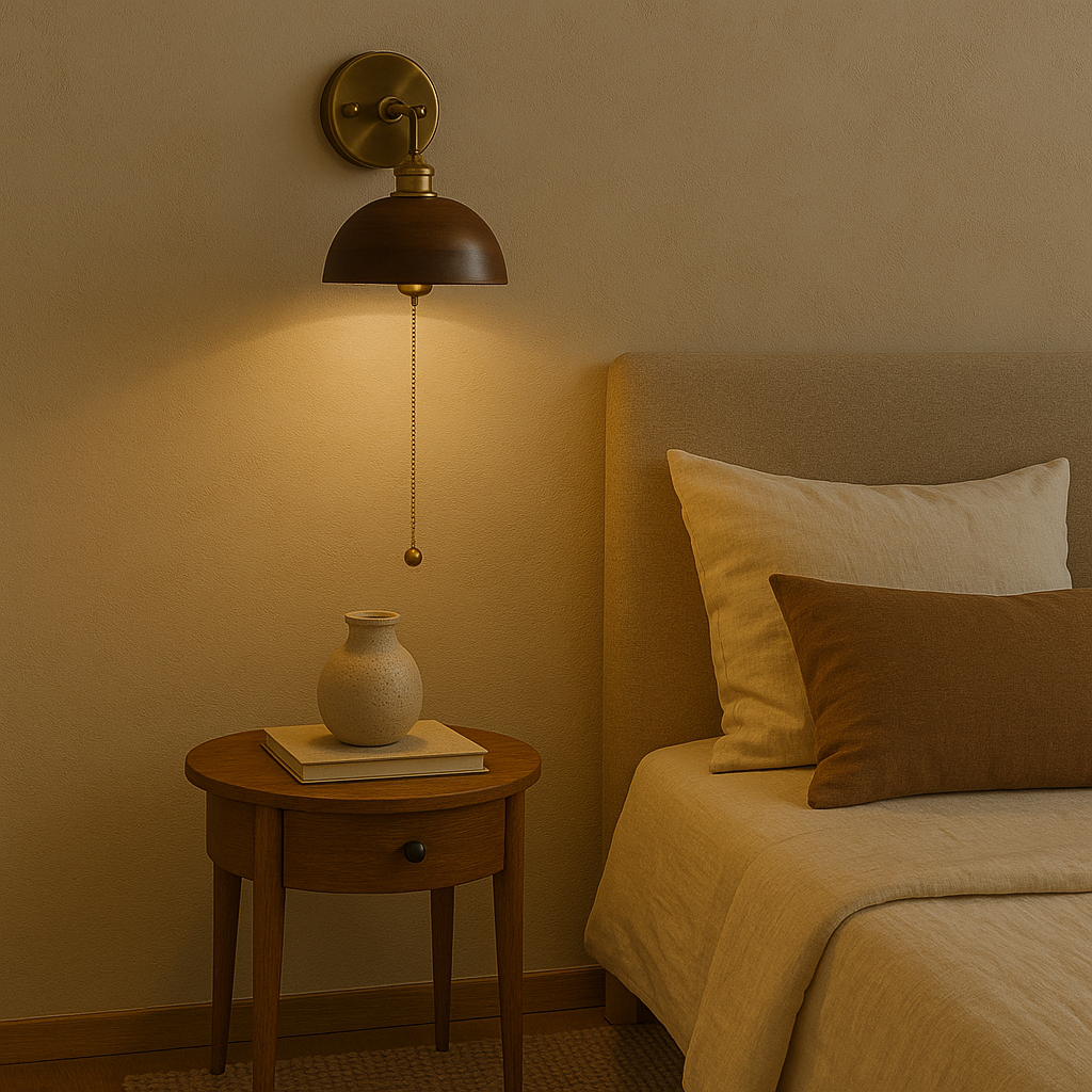 Classic Vintage Wall Light with Pull Chain