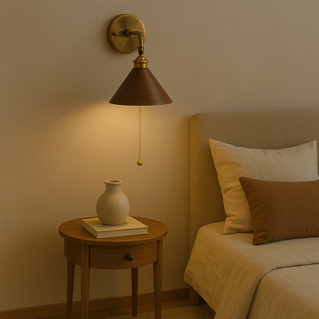 Classic Vintage Wall Light with Pull Chain