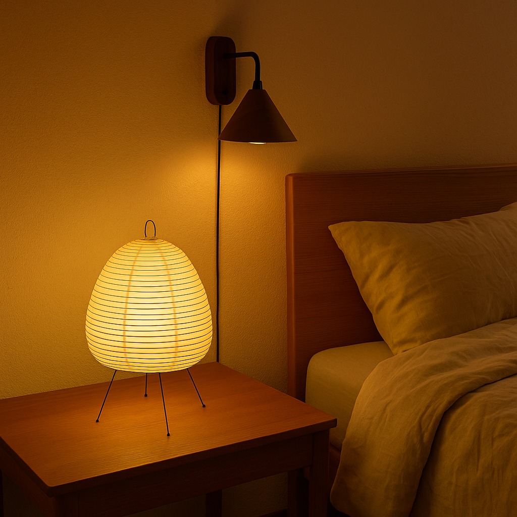 Classic Paper Table Lamp with Soft Ambient Glow