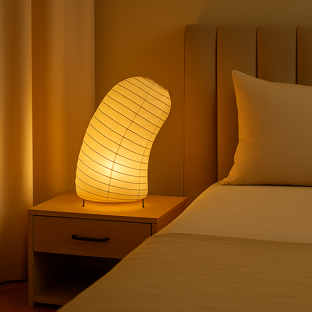 Classic Paper Table Lamp with Soft Ambient Glow