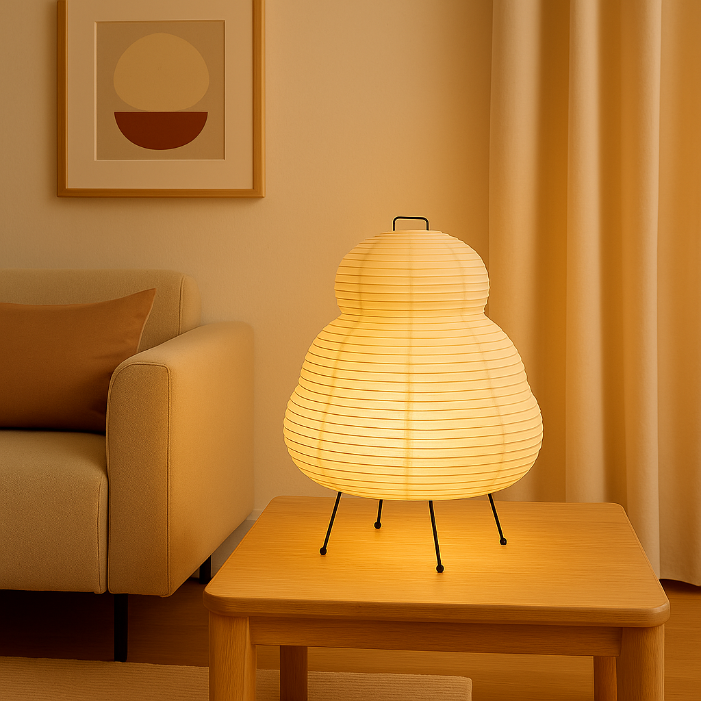 Classic Paper Table Lamp with Soft Ambient Glow
