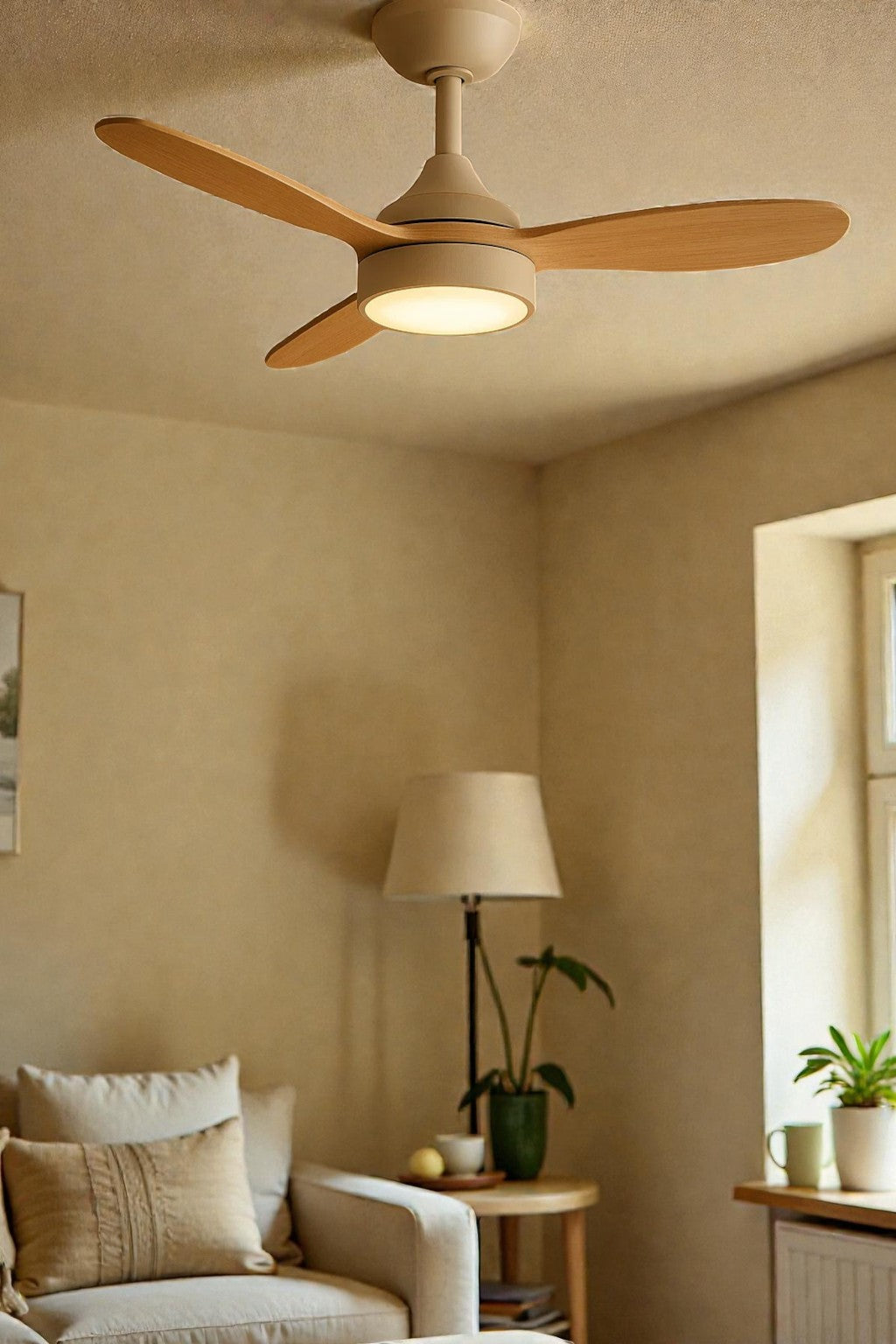 Nordic Ceiling Fan with Remote & LED Light